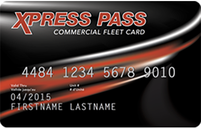 An Xpress Pass Commerical Fleet Card
